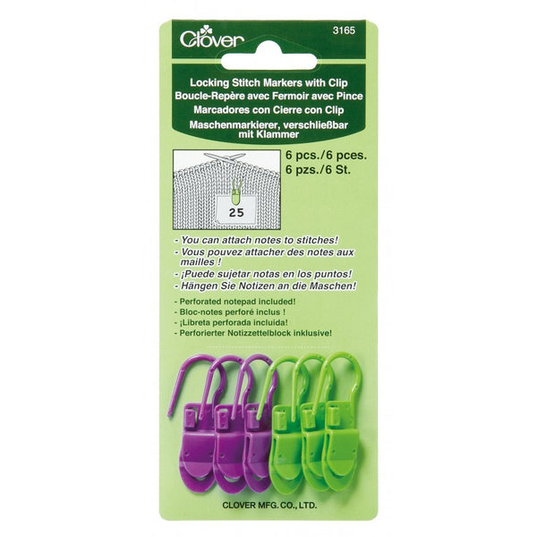 Clover Locking Stitch Markers with Clip – Lion Brand Yarn