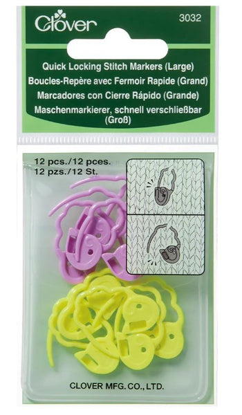 Clover Quick Locking Stitch Markers (S, M, L) – Lion Brand Yarn