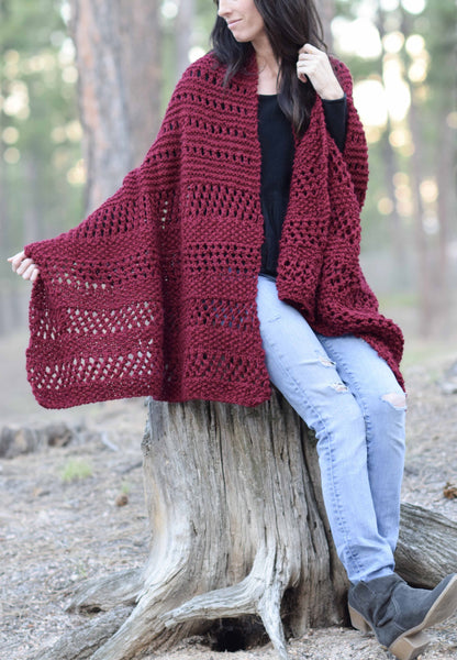 Knit Kit - Merlot Alpaca Wrap – Lion Brand Yarn