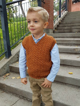 Crochet Kit - Summit Kids Sweater Vest image 3 thumbnail