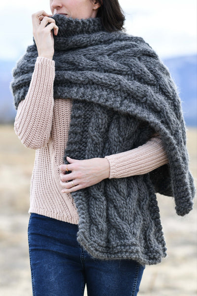 Knit Kit - Easy Winding Cables Wrap – Lion Brand Yarn