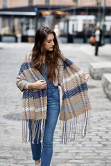 Knit Kit - Waterbury Plaid Blanket Scarf image 3 thumbnail