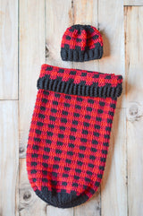 Crochet Kit - Plaid Cocoon Set image 2 thumbnail