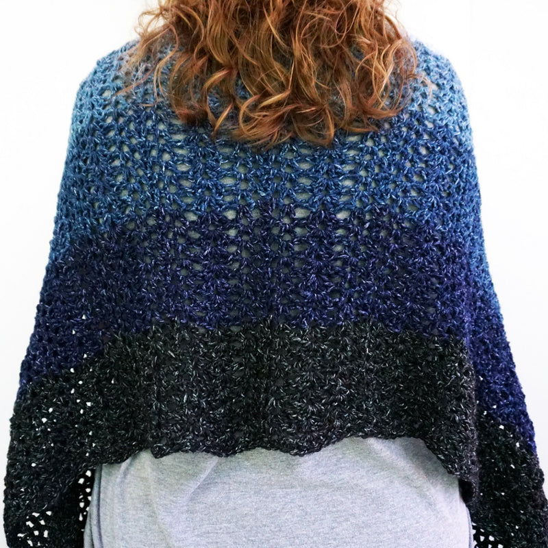 Crochet Kit - Denim Ombre Wrap