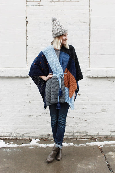 Crochet Kit - Shades of Indigo Poncho – Lion Brand Yarn