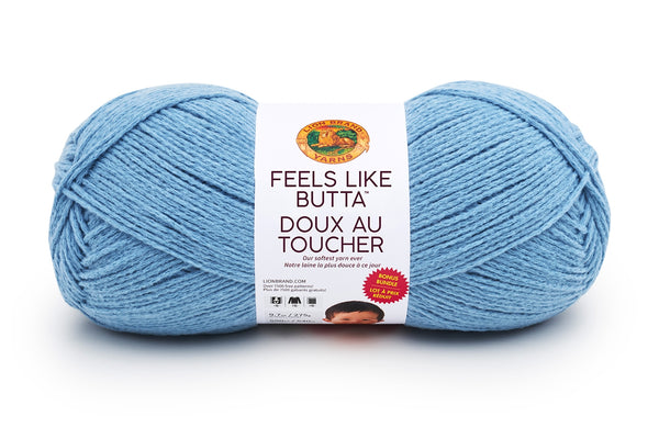 Lion Brand Yarn Feels Like Butta Soft Yarn for Crocheting and Knitting,  Velvety, 1-Pack, Black