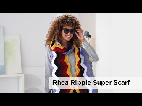 Rhea Ripple Super Scarf (Knit)