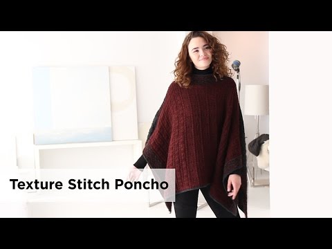 Textured Stitch Poncho (Knit)
