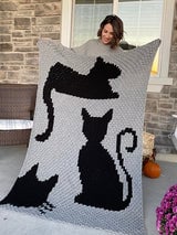 Crochet Kit - Covered In Cats Afghan thumbnail