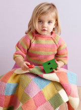 Patchwork Garter Baby Throw Pattern image 2 thumbnail