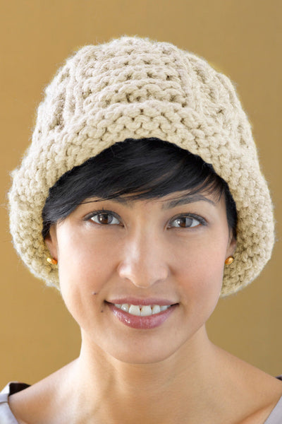 Cream Knit Hat Pattern – Lion Brand Yarn display picture 1