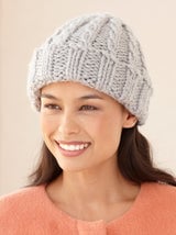Loom Knit Cable Hat And Wristers - Version 1 thumbnail