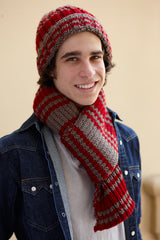 Varsity Stripe Hat And Scarf Pattern image 2 thumbnail