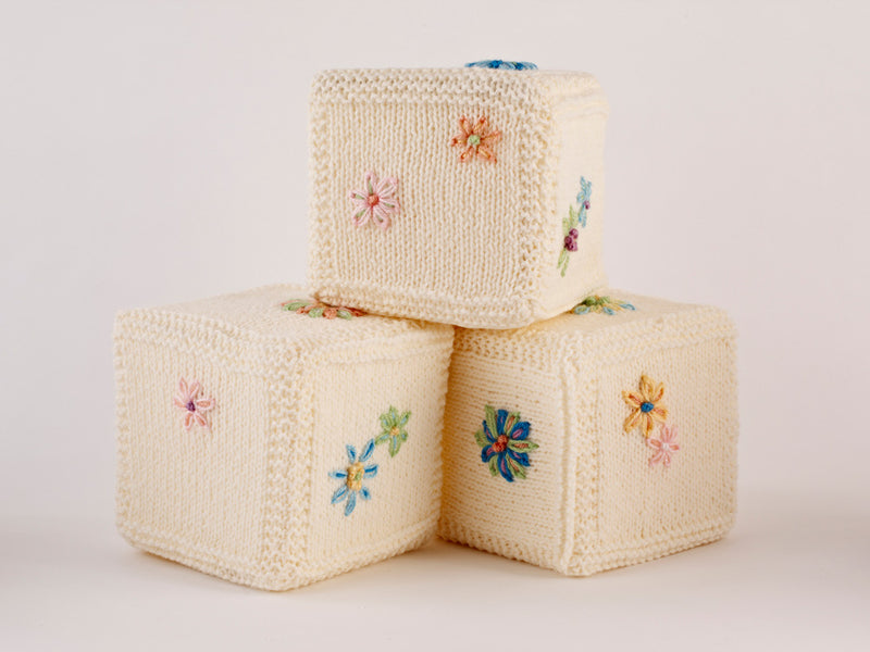 Embroidered Baby Blocks Pattern (Knit)