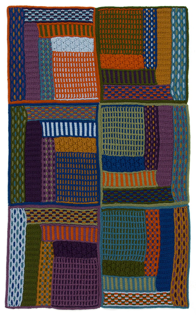 Slip Stitch Sampler Lapghan Pattern (Knit)