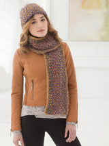 Tweedy Slip Stitch Hat And Scarf image 2 thumbnail