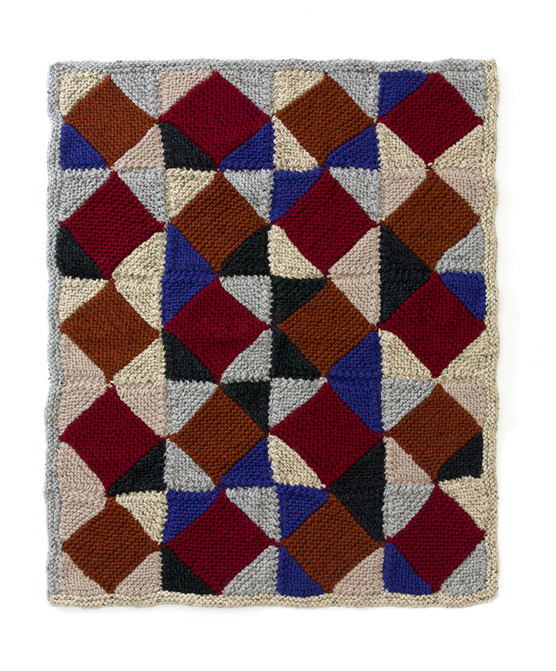 Diagonal Squares Throw (Knit)