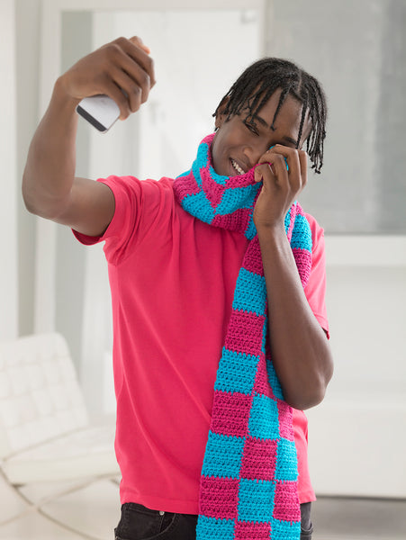 Raspberry Scarf (Crochet) – Lion Brand Yarn