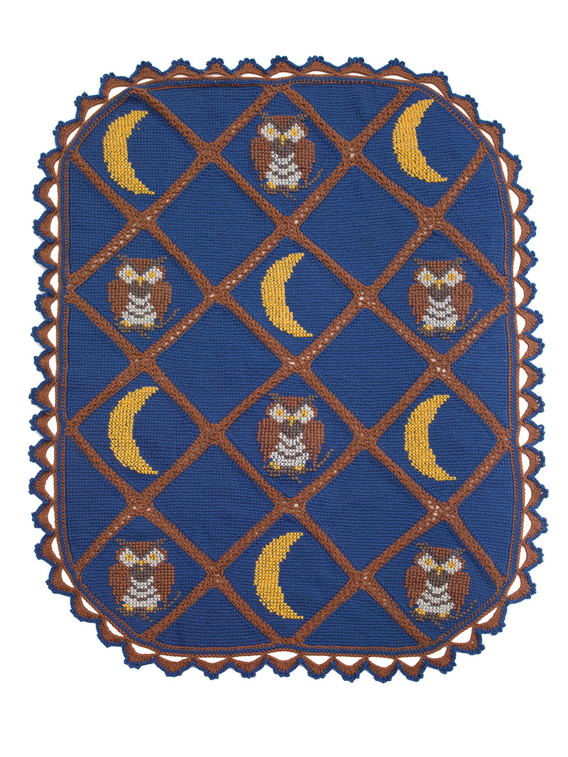 Tunisian Crochet Owl Afghan