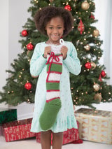 Striped Crochet Holiday Stocking thumbnail