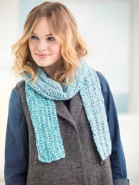 小物 Simply Complicated COTTON KNIT SCARF Simple Crochet Scarf - Version 5 – Lion Brand Yarn