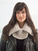 Loom Knit Split Collar Cowl - Version 1 image 2 thumbnail