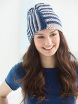 Loom Knit Two Stripe Hat - Version 1 image 2 thumbnail