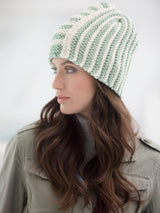 Loom Knit Two Stripe Hat - Version 2 image 2 thumbnail