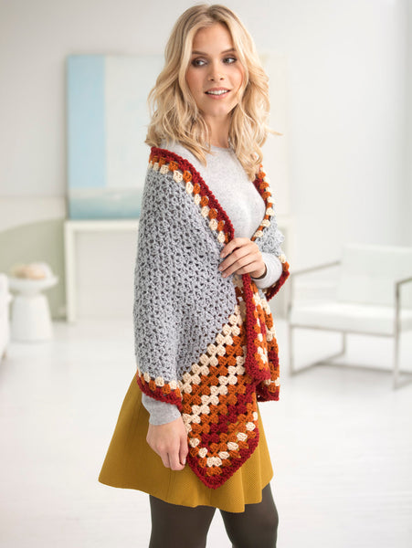 Paneled Shawl (Crochet) – Lion Brand Yarn