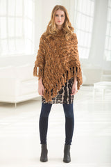 Cabled Rectangles Poncho image 1 thumbnail