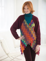 Eclectic Entrelac Cardigan image 2 thumbnail