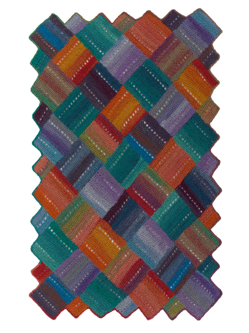 Diagonal Squares Afghan (Crochet)