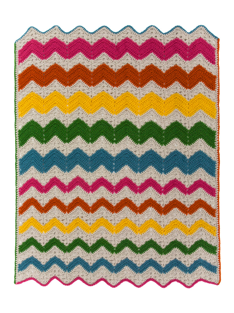 Ripple Rainbow Afghan (Crochet)