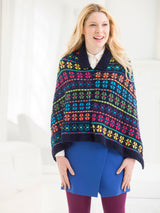 Updated Colorwork Poncho And Fingerless Gloves image 2 thumbnail