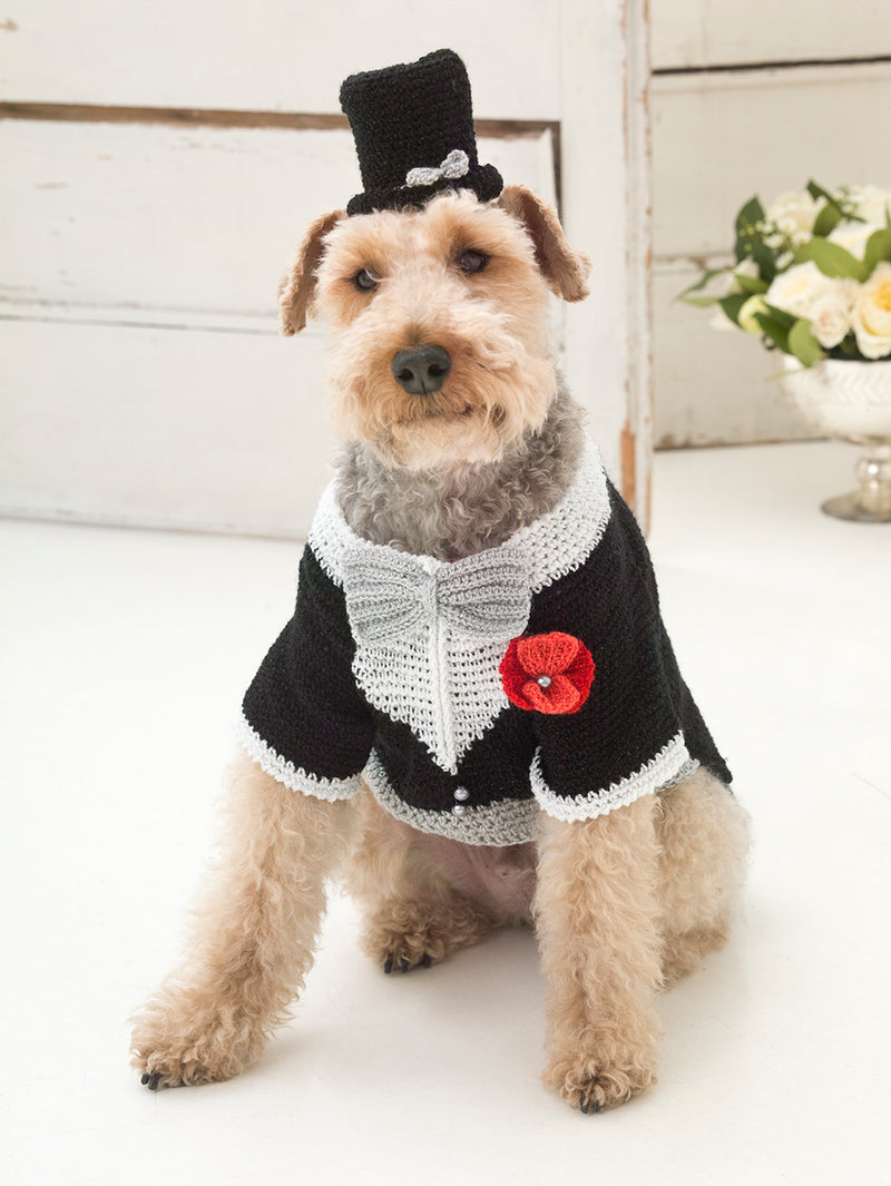 The Barking Groom Tuxedo And Top Hat (Crochet)