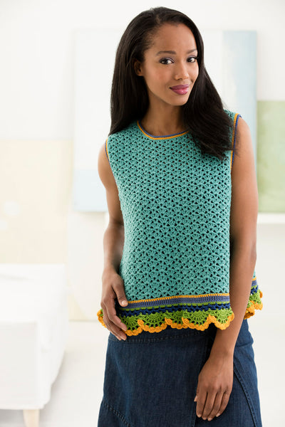 San Mateo Shell Top (Crochet) – Lion Brand Yarn