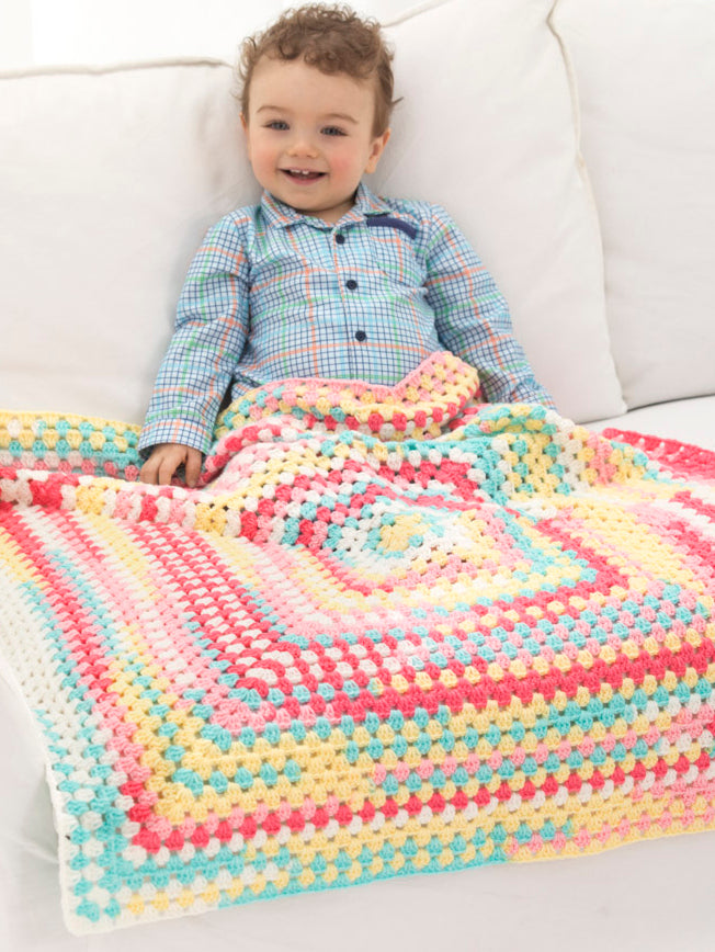 Happy Colors Baby Afghan (Crochet) - Version 1