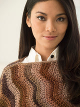 Chocolate Ripple Poncho image 2 thumbnail