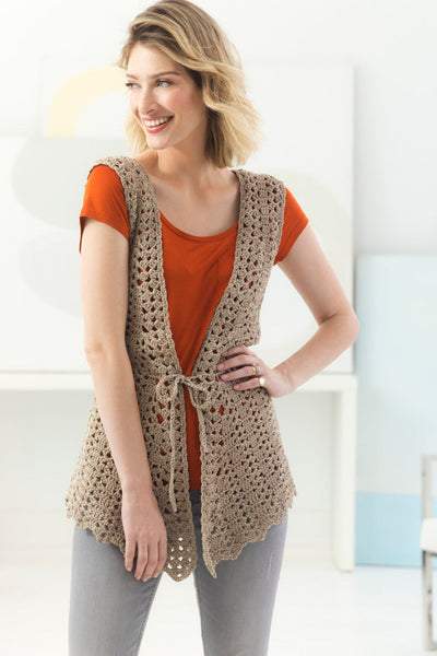 Peplum Vest (Crochet) – Lion Brand Yarn