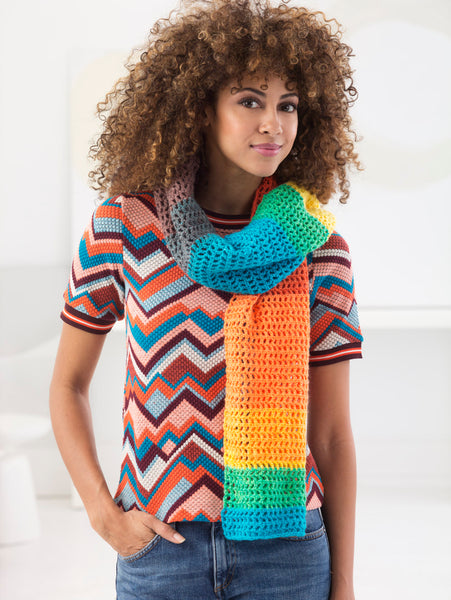Mesh Scarf (Crochet) - Version 2 – Lion Brand Yarn