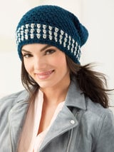 Two Color Slouch Hat (Crochet) thumbnail