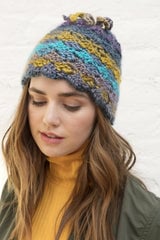 Tilted Squares Bun Hat (Crochet) - Version 2 thumbnail