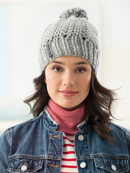 Herringbone Hat (Crochet) – Lion Brand Yarn