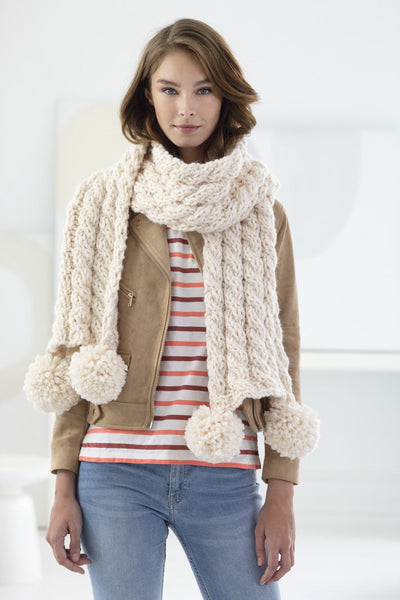 Easy Cabled Scarf (Knit) – Lion Brand Yarn