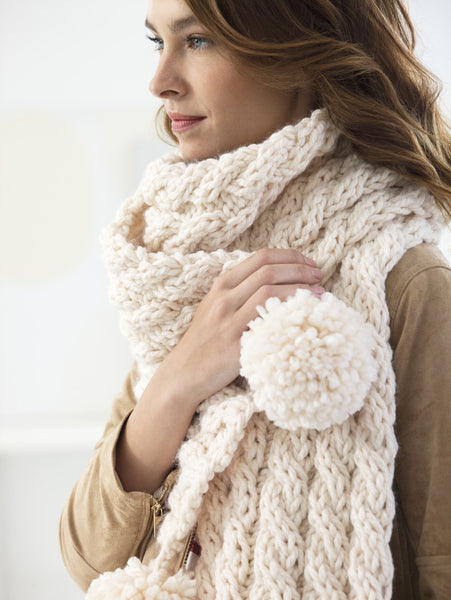 Easy Cabled Scarf (Knit) – Lion Brand Yarn