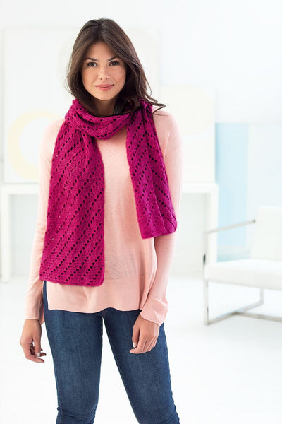 Diagonal Eyelets Shawl (Crochet) - Version 2 – Lion Brand Yarn
