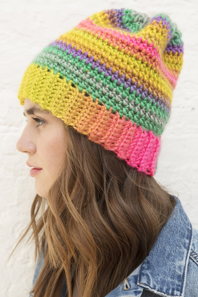 Woven Beanie (Crochet) – Lion Brand Yarn