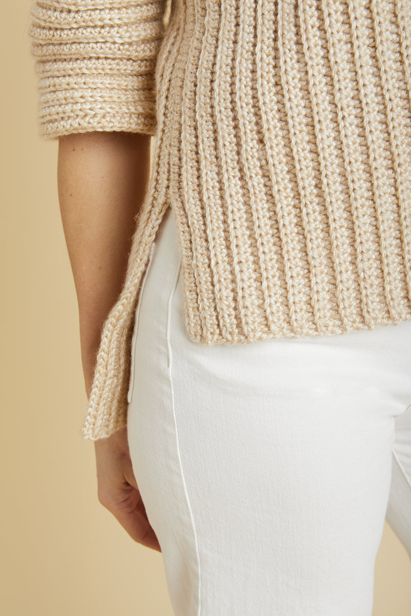 Simply Constructed Pullover (Crochet) - Version 2