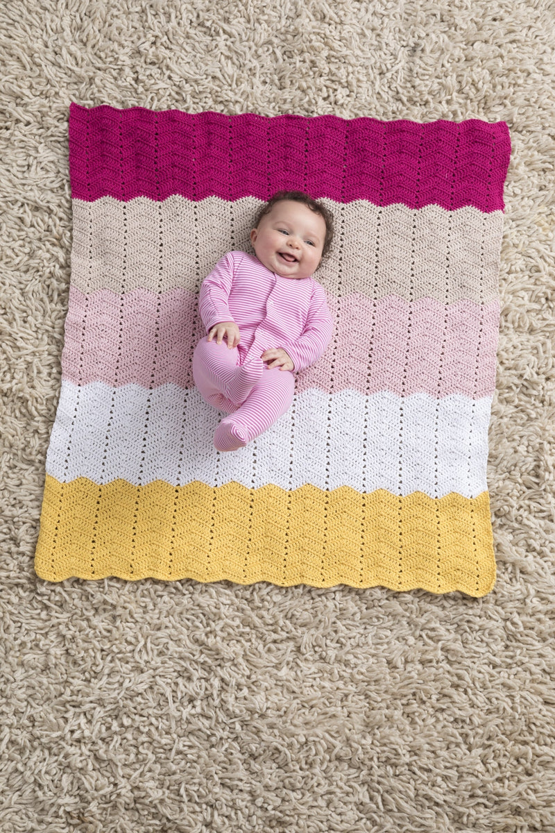 Happy Baby Ripple Afghan (Crochet)