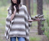 Crochet Kit - Driftwood Over-sized Hooded Poncho image 4 thumbnail